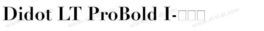 Didot LT ProBold I字体转换